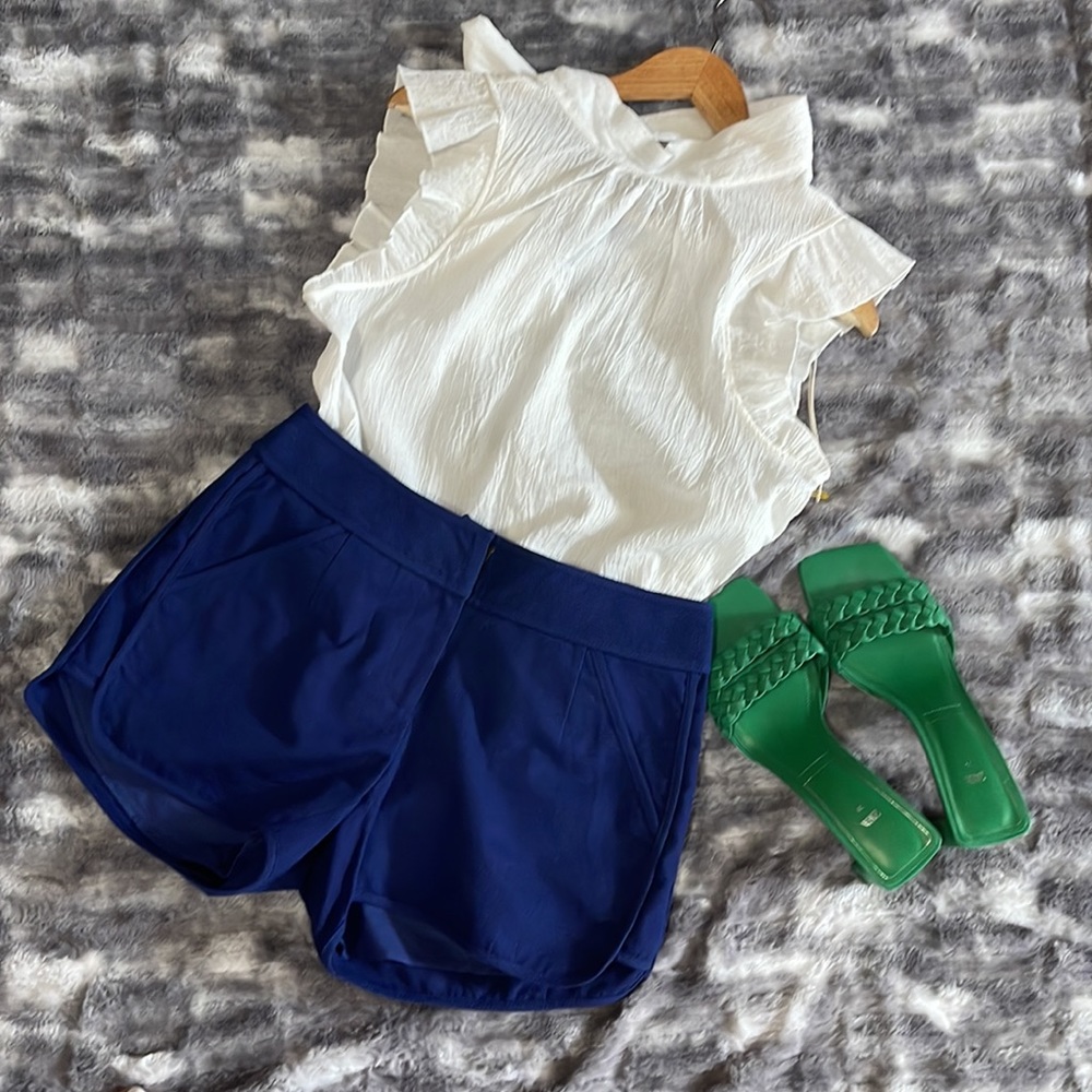 Annie Griffin Navy Pique Shorts
